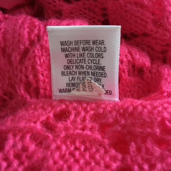 Cherokee Girls M 6/8 open knit sweater w/satin bow - Picture 7 of 7